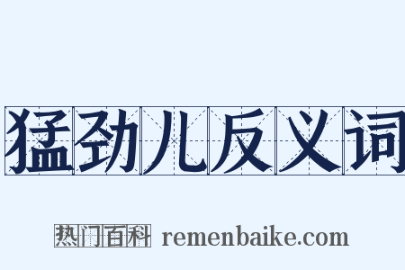 猛劲儿反义词是什么意思的图片